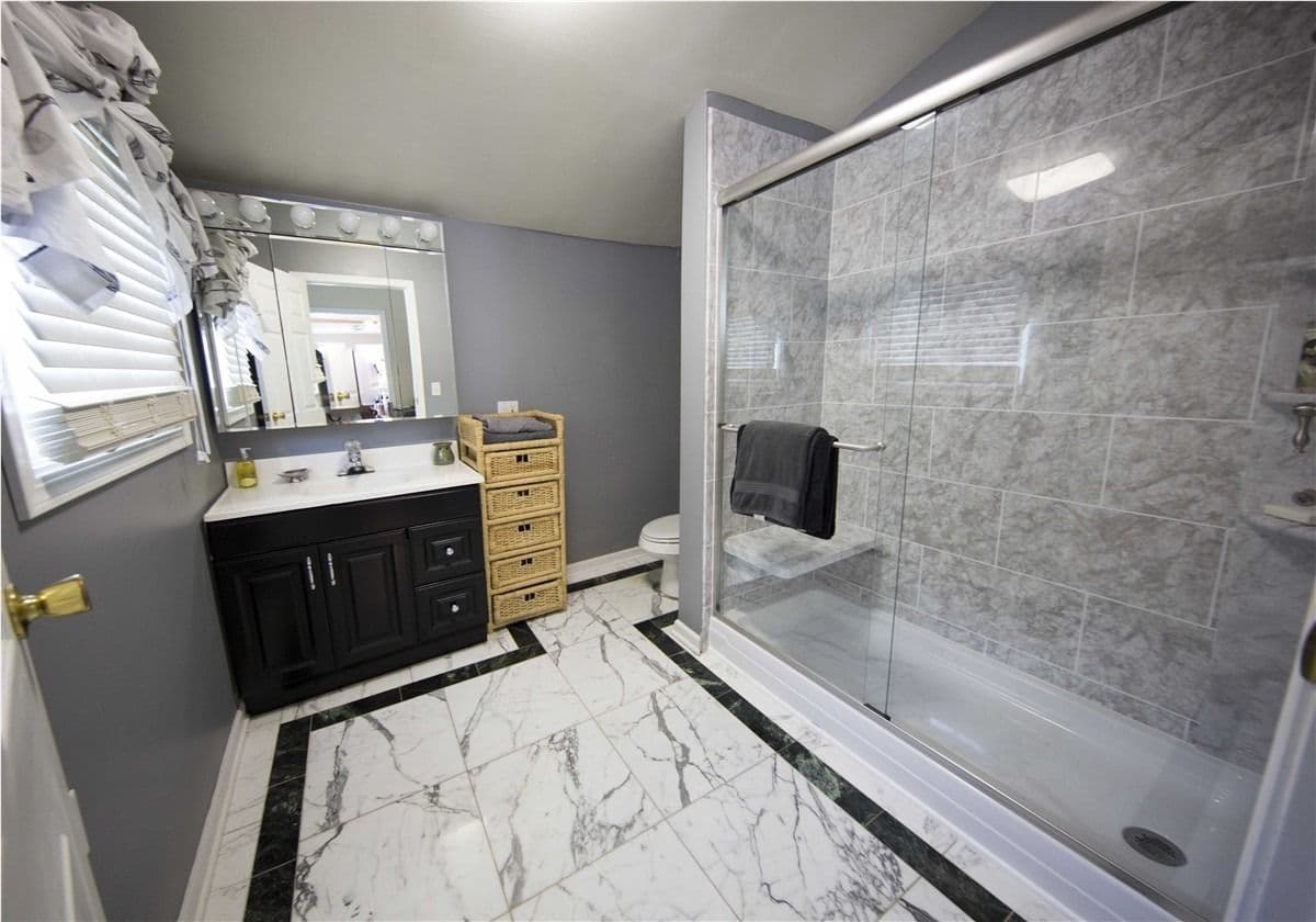 white marble floor